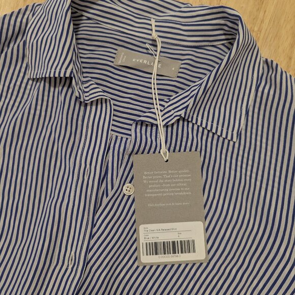 Everlane - Clean Silk Relaxed Shirt - Size 4 NWT - Picture 5 of 5